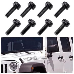 CHENACC Screws Bolts for Jeep Wrangler JK M8 x 1.25 Bolts for Windshield Frame, Headlight, Hard Door Hinges, Tail Light, LED Light Brackets, Roll Bar, Tailgate 8 PC Jeep Bolt