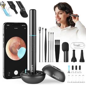 Bebird M9 Ear Wax Removal Tool Camera - Wireless Ear Cleaner Earwax Remover with Photos & Videos - Ear Scope Otoscope with Camera & Light - Visual Ear Picker with 10 Scoops and Attachments for Family