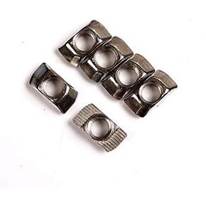 100-Pack 2020 Drop in Post Assembly T-nut Sliding M5 T nut 20 Series Hammer nut for 20 x 20 European Aluminum Extrusions 6mm Slot Aluminum Profile Accessories (m5)