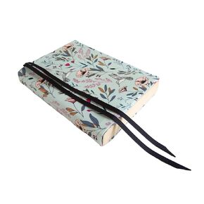 5 Inch Trade Paperback Book Covers for Soft Cover Books 5x7, HUMMINGBIRD FLORAL Fabric Stretch Book Cover for Paperback and Hardcover, Reusable Small Book Cover Green (Adults