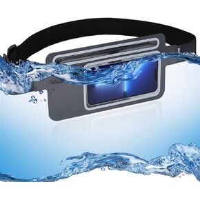 MOVOYEE Dry Bags Waterproof Fanny Pack Women for Swimming Kayaking Men Running Belt Bag Boating Beach Rafting Travel Camping Hiking Waist Pack Slim,Small Waist Bag Water Sports Phone Pouch Kids Black