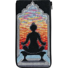 Stitch & Zip Eyeglass Case Needlepoint Kit- Yoga Pose
