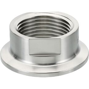 PATIKIL 2 Inch TC Tri Clamps Adaptor, Tri-Clover Fittings to NPT 1/4" Female Thread Adaptor 304 Stainless Steel for Food Beverage Dairy, 50.5mm