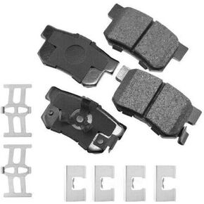 Akebono ACT1086A Ultra-Premium Ceramic Rear Disc Brake Pads , GREY