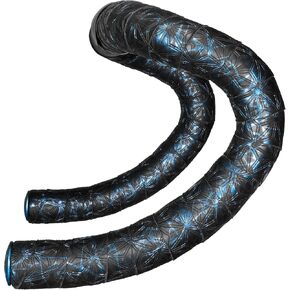 Supacaz Bar Tape – Length: 2200mm – Super Sticky Kush – Splat - Blue Refractor + Ano Blue Plugs in Kuwait