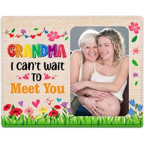 Ultrasound Picture Frames Mothers Day Gifts for Grandma I Can't Wait to Meet You Sonogram Picture Frames Baby Pregnancy Announcements Baby Picture Frame for First Time Grandma Gender Reveal Gifts for Grandma
