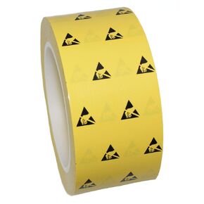 UltraTape 2265 Anti-Static Cleanroom Floor Marking Tape, ESD S20.20, ISO Class Compliant, Ultra Clean, Black/Yellow, 2 in x 108 ft, 2265BY200-P3D