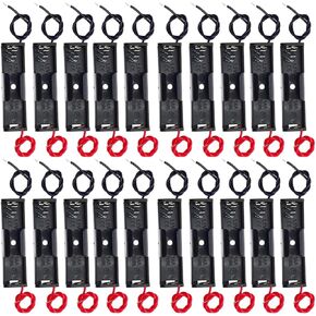 AEDIKO 20pcs AA Battery Holder 1x 1.5V AA Battery Holder 1 Solt AA Battery Holder with Wires