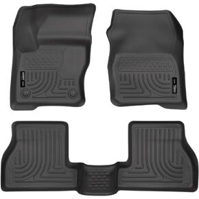 Husky Liners 98771 Black Weatherbeater Front & 2nd Seat Floor Liners Fits 2012-2016 Ford Focus