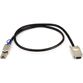 Monoprice 1m 28AWG External SAS 34-Pin Male with Thumbscrews to Mini SAS 26-Pin Male Cable, Black (108182)