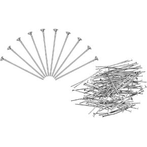 MECCANIXITY 100Pcs Flat Head Pins for Jewelry Making 15mm Brass Flat Head Pins Jewelry Head Pins for Craft Earring Bracelet Necklace Pendant Supplies 20 Gauge Gold