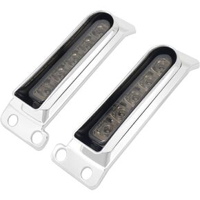 HDBUBALUS Rear Fender Light LED Turn Signal Filler Panel Lights For Harley Touring Electra Glide Road King Ultra Limited 2014-2023 Smoke Lens