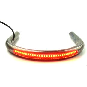TADAFA 1 inch Tube Hoop with 230mm/9.06 inch Width Retro Motorcycle Cafe Racer Seat Frame Hoop Upswept Loop with LED Strip Brake Light Turn Singal Tail Light