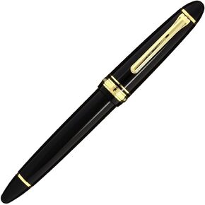 Sailor 1911 Large Black Gold Trim 21K Gold Medium Point Fountain Pen - 11-2021-420