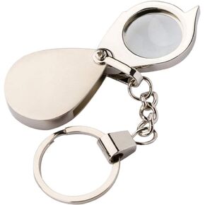 ARTIBETTER Magnifying Glass Keychain 15x Handheld Pocket Magnifier Small Folding Hand Held Magnifier for Reading Coins Hobby Travel