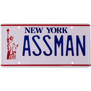 Seinfeld - Assman - Cosmo Kramer's Chevy Impala - TV Replica Prop Licence Plate - Gift Home Decor