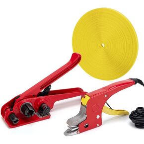 مجموعة شدادات الربط من البوليستر ومجموعة سدادات الربط الكهربائية الساخنة الخالية من الإبزيم مع مجموعة ربط بلاستيكية PP مقاس 1/2 بوصة × 4000 بوصة in Kuwait