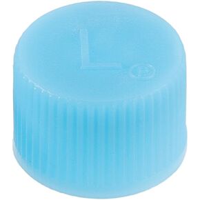 X AUTOHAUX 1 Pcs ID 0.51" Automotive Air Conditioner Valve Caps Air Valve Cap Dust Seal Cover Kit for Car AC System Air Conditioning Repairing ABS Plastic Blue