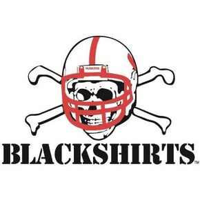 6 Inch Blackshirts Logo Nebraska University Huskers Football NU Cornhuskers Removable Wall Decal Sticker Art Home Room Decor 6 by 4 Inches