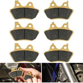 Brake Pads for Harley Davidson, 2 Front + 1 Rear Brake Pads Heavy Duty Replacement Brake Pads Fit for 2000-2007 Harley Davidson FLHTCU-I Electra Glide Ultra Classic & FLHT/FLHTi Electra Glide Standard