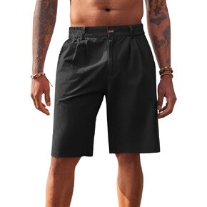 Runcati Mens Golf Shorts Flat Front Chino Casual Cotton Dress Work Shorts for Men