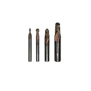 Ball Nose Carbide End Mill, 2 Flute, HRC50, TiSiN Coated, CNC Router Bits for Hardened Steel, Stainless Steel, Alloy Steel, Aluminum, Metal - (1/8" 1/4" 3/8" 1/2") Diameter (1/2" Diameter)