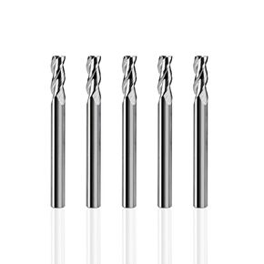 3 Flute Carbide Square Milling Cutter 1/8 CNC Milling Head Flute Microcrystalline Carbide Milling Head for Alloy Steel/Hardened Steel/Aluminum/Copper