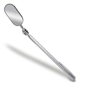 Telescoping Inspection Mirror, 2 Piece Car Inspection Mirror, Stainless Steel Mechanic Mirror,Retractable Extension Mirror,Flexible Inspection Mirror for Checking Vehicle and Small Details (8~24 Inch)
