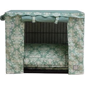 BowhausNYC Elegancia Crate Cover, Sage/Cream