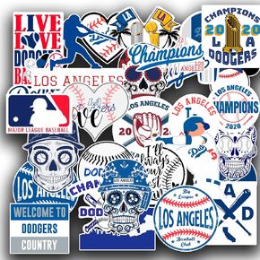 46 PCS American Baseball Stickers for Water Bottle, Laptop, Bicycle, Computer, Motorcycle, Travel Case, Car Decal Decoration Sticker 2-2.5 inches