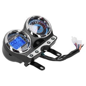 12V Motorcycle LCD Gauge Speedometer Tachometer Gear Mileage Display Replacement for for Suzuki EN125-3F EN150 12-16