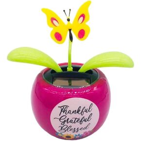 Cute Solar Power Flip Flap Flower Insect for Car Decoration Swing Dancing Flower Eco-Friendly Bobblehead Solar Dancing Flowers in Colorful Pots Solar Power Kits