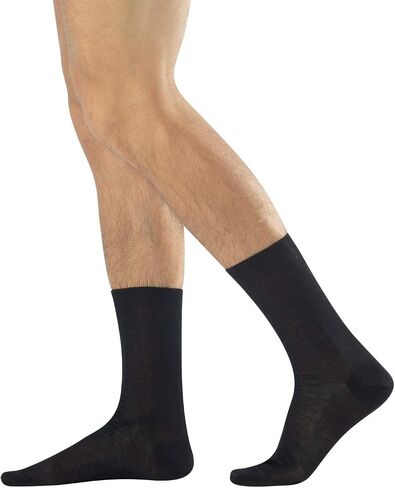 CALZITALY Two Pairs of Mens Cotton Crew Socks | 7.5/9.5, 10/12 | Made in Italy in Saudi Arabia