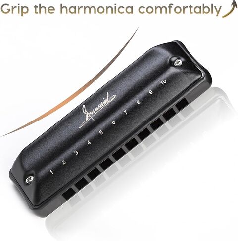 Blues Harmonica JDR G Harmonica Key of G 10 Holes 20 Tones Harps for Adults Kids Professional Beginners Mini Mouth Organ with Case | Assassin in Kuwait