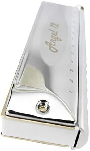 Harmo Angel 12 Chromatic Harmonica Key of Bb - 12 Hole Mouth Organ with Precision Slider, Phosphore Bronze Reeds, Suitable for All Genres - Harmonicas for Beginners to Professionals, Designed in USA in Saudi Arabia