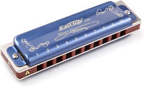 Diatonic Blues Harmonica F key, Diatonic Blues Harp Mouth Organ 10-hole 20-note Harmonica With Blue Shell, Harmonica Instrument for Beginners, Adults, Professionals and Students in Saudi Arabia