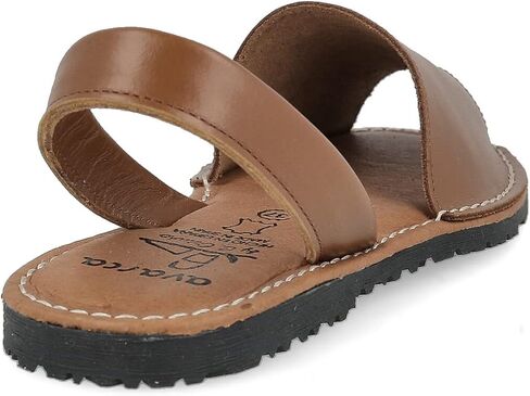 PAYMA - Flat Leather Sandals for Women. Made in Spain. Summer Sling Back Espadrille Menorcan Menorquinas. Padded Insole. Open Heel. Leather, White, and Black. in Saudi Arabia