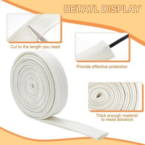 BENECREAT 16 Ft White Dock Guards Rope Cover, Sailing Docking Anchoring Equipment ID 20mm Boat Line Chafe Guards Anti Chafe for Yacht, Sailboats, Kayaks in Saudi Arabia