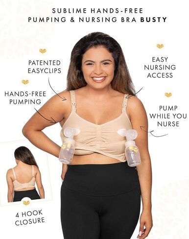 Kindred Bravely 2-Pack Hands Free Pumping Bra Bundle (Black and Beige, X-Large-Busty) in Saudi Arabia