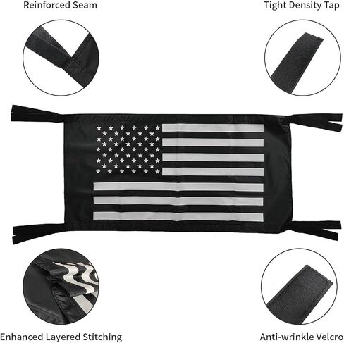 Aumodizzy أرجوحة سرير على شكل سيارة بقية سقف أرجوحة شبكة شبكة بضائع ظلة ل جيب رانجلر YJ TJ JK JKU JL JLU 1987-2024 العلم الأمريكي in Kuwait