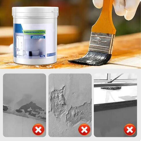 Transparent Waterproof Coating, 100gSuper Strong Waterproof Anti-Leakage Agent Invisible Waterproof Agent, Waterproof Insulation Sealant Transparent Repairing Leak Waterproof Adhesive (1pcs) in Kuwait