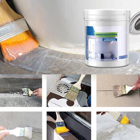 Transparent Waterproof Coating, 100gSuper Strong Waterproof Anti-Leakage Agent Invisible Waterproof Agent, Waterproof Insulation Sealant Transparent Repairing Leak Waterproof Adhesive (1pcs) in Kuwait