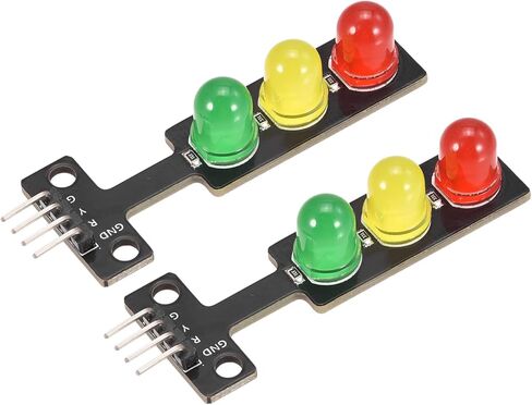MECCANIXITY Mini Traffic Light Display Module LED Traffic Light Module DC 5V for Creative DIY Project, Traffic System Model, Pack of 2 in Saudi Arabia