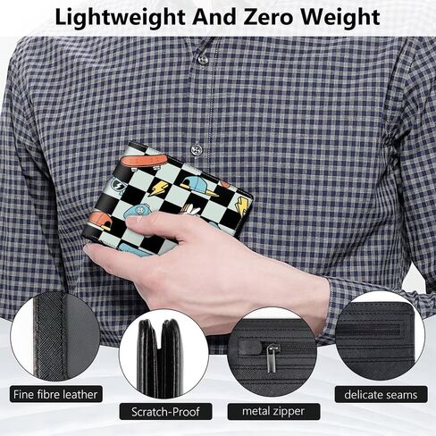 Boys Wallet Gamepad Leather Wallets Credit Id Card Cash Holder Black Rfid Blocking Zipper Cute Cool Funny Aesthetic Wallets With Coin Pocket Id Window Teen Wallets for Boys Teenager Wallet (Soccer) in Saudi Arabia