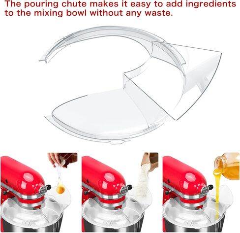 درع صب المطبخ Kitchenaid 5.5 Quart - درع صب خالٍ من المتاعب وفعال لمساعد المطبخ 5.5 6 7 8 Quart أوعية من الفولاذ المقاوم للصدأ - واقي مثالي من الرش لخلاطات حامل رفع الوعاء in Kuwait