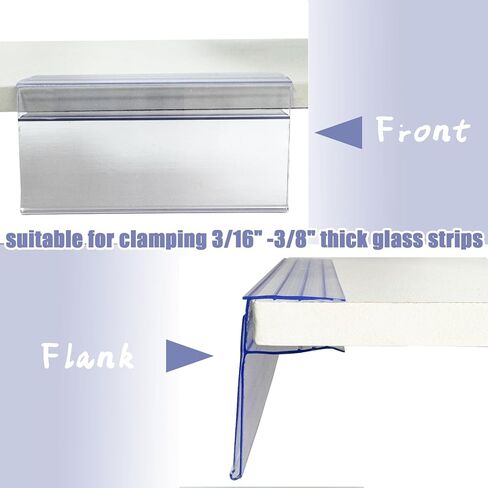 Retainbre 1.25 x 3 Inches 100PC Shelf Label Holder Plastic Wire Shelf Label Holder Price Tag Holder Shelf Tags for Wire Shelving 0.15'' to 0.4'' Wood Glass Shelves Sign Price Tags in Kuwait