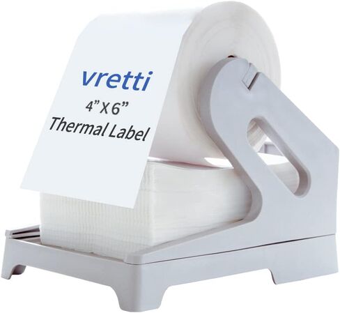 vretti Label Holder for Rolls and Fan-fold Labels, Thermal Shipping Label Roll Holder for Desktop Label Printer Shipping Supplies (White) in Saudi Arabia