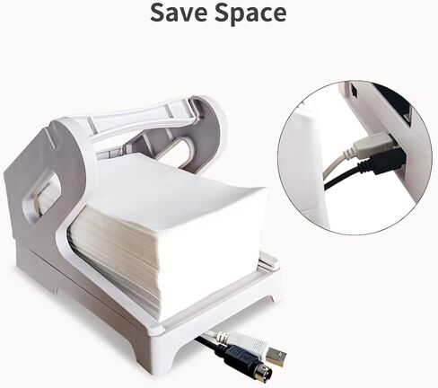 vretti Label Holder for Rolls and Fan-fold Labels, Thermal Shipping Label Roll Holder for Desktop Label Printer Shipping Supplies (White) in Saudi Arabia