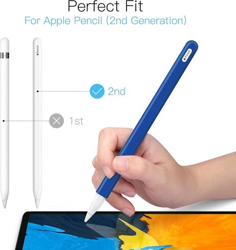MoKo Pencil Case for Apple Pencil 2nd Generation, [2 Pieces] Protective Silicone Apple Pencil 2nd Generation Pencil Holder Sleeve and Protective Nib Cover for Apple Pencil 2, Soft Pink in Saudi Arabia