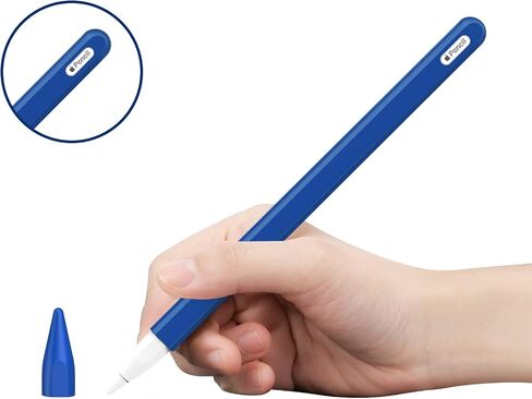 MoKo Pencil Case for Apple Pencil 2nd Generation, [2 Pieces] Protective Silicone Apple Pencil 2nd Generation Pencil Holder Sleeve and Protective Nib Cover for Apple Pencil 2, Soft Pink in Saudi Arabia